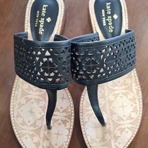 Kate Spade black leather sandals size 6